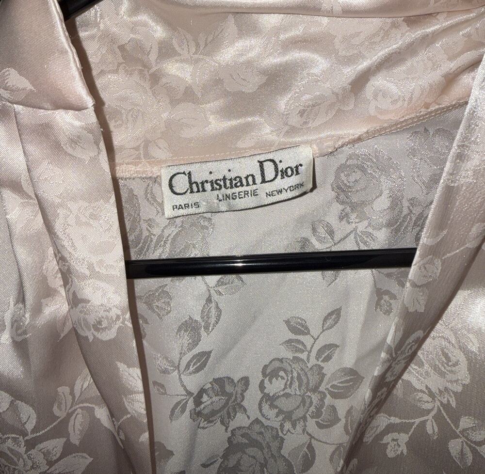 Vintage Christian Dior Pink Satin Sleepwear/Lingerie